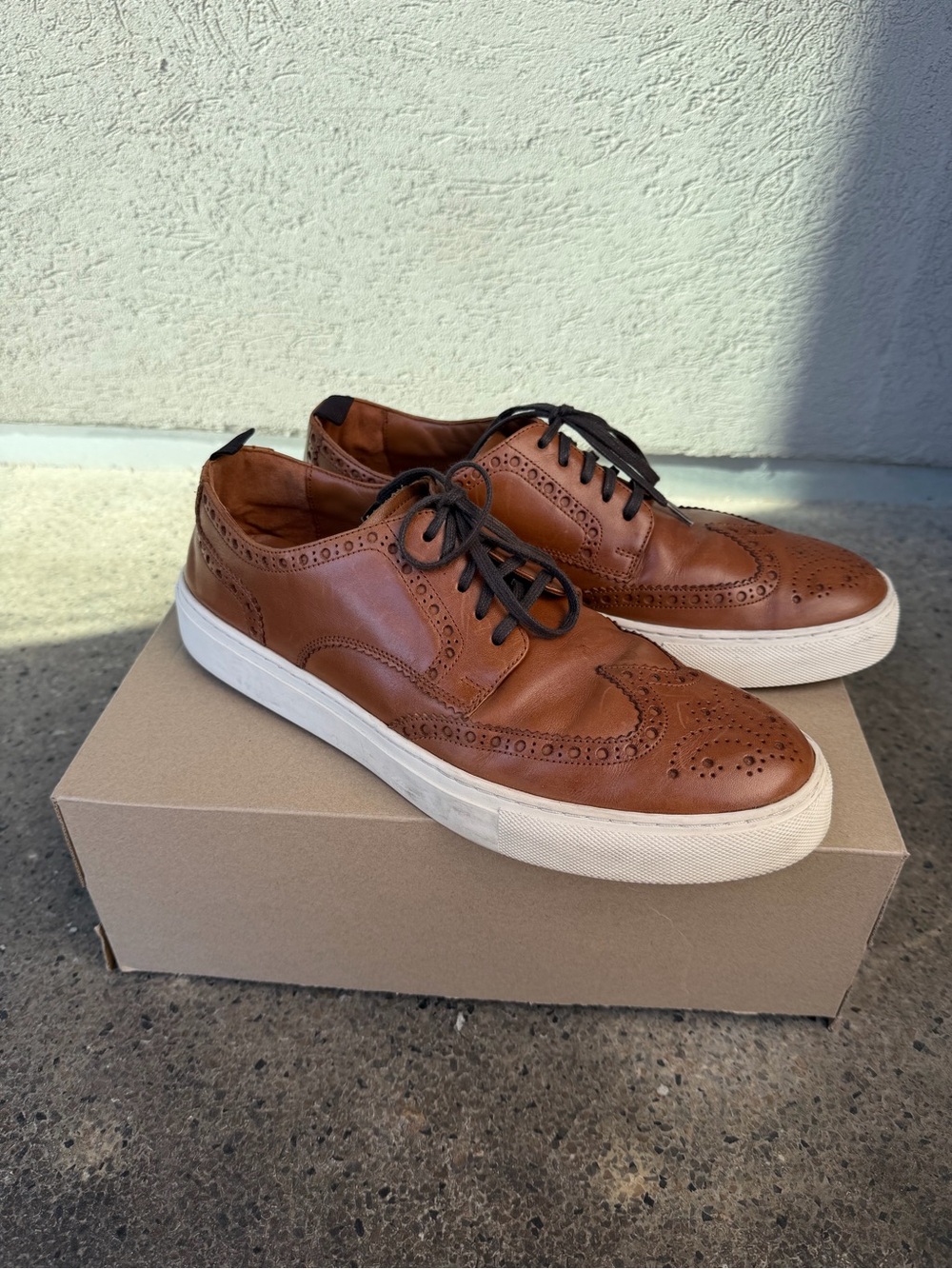 Cole Haan Grand Series Wingtip Sneakers Brown Leather Men’s Sz 12